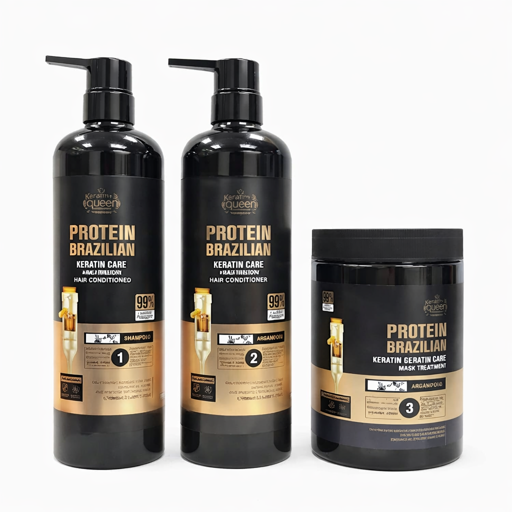 Brazilian Protein Keratin Care Hair Shampoo/Conditioner and treatment Combo Pack 900ml