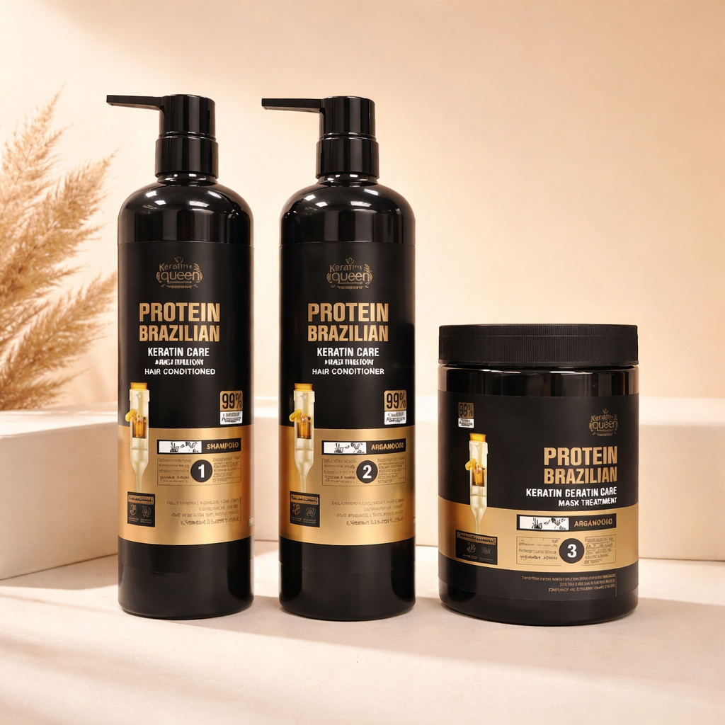 Brazilian Protein Keratin Care Hair Shampoo/Conditioner and treatment Combo Pack 900ml